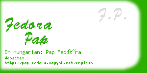fedora pap business card